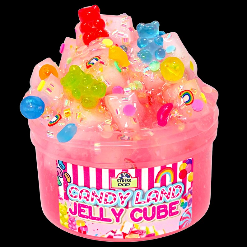 CANDYLAND Gummy Bear Jelly Cube Slime Jelly Bean Easter Slime Etsy