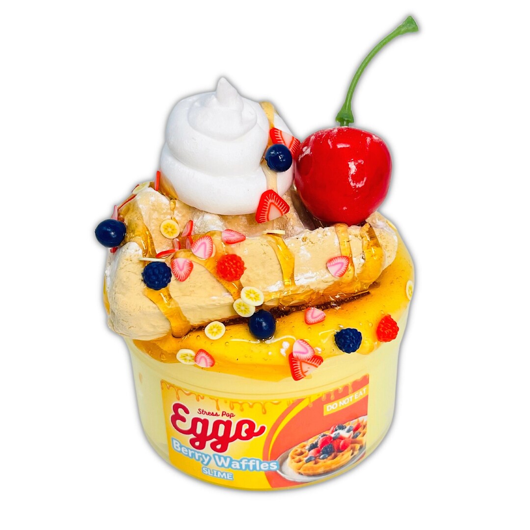 Eggo Berry Waffles Slime Kit DIY Clay Kit With Charms Scented Etsy