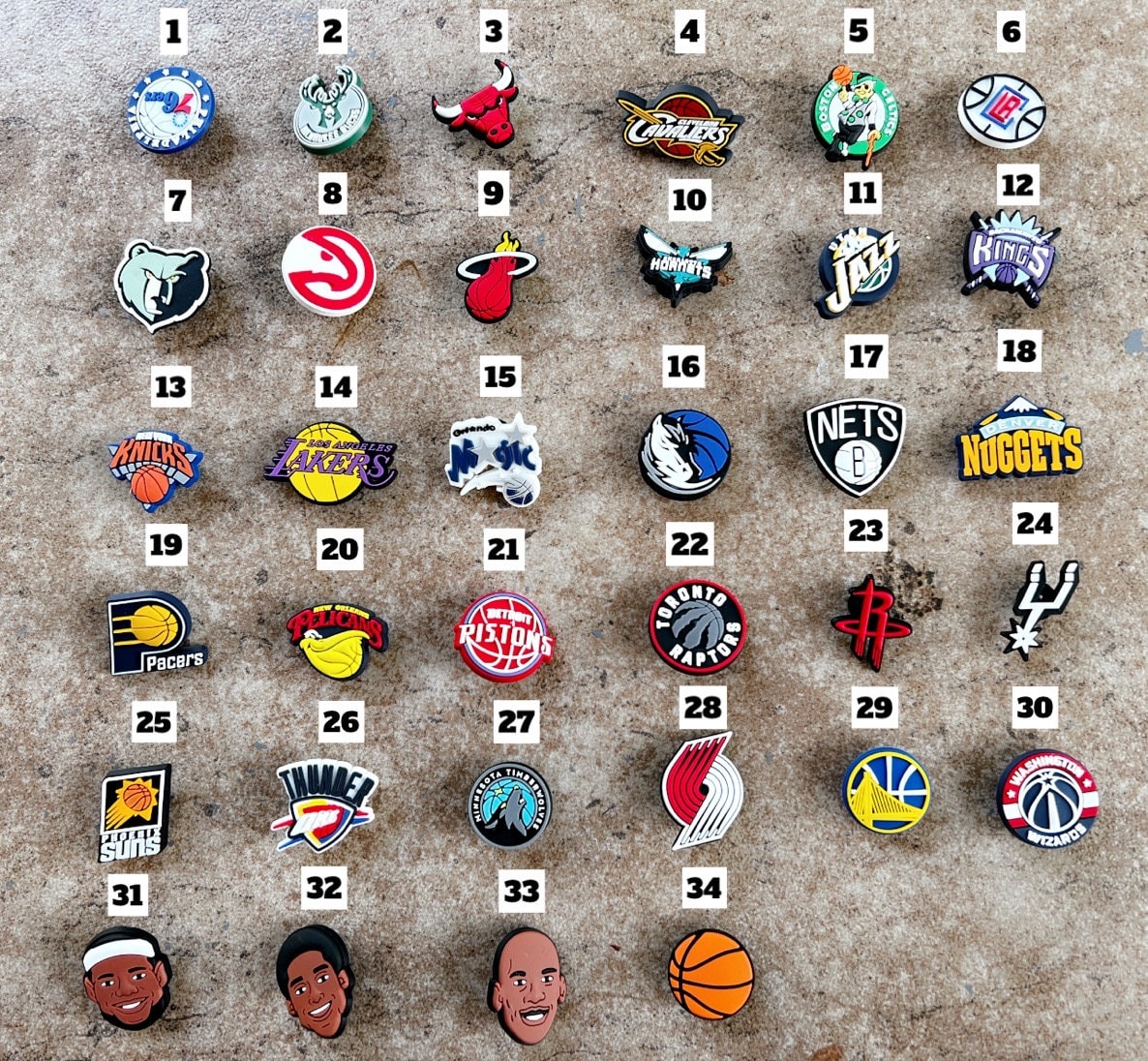 NBA Teams Croc Charms Football Croc Charms Croc Jibbitz Etsy