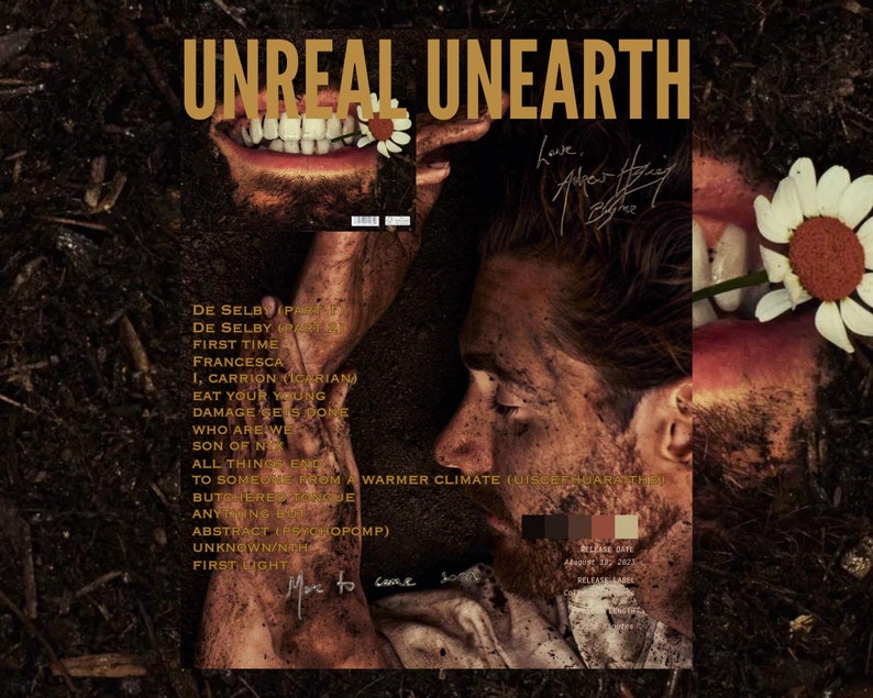 Hozier Album Unreal Unearth Poster Etsy