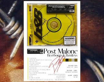 Post Malone Beerbongs & Bentlys Album Art Print