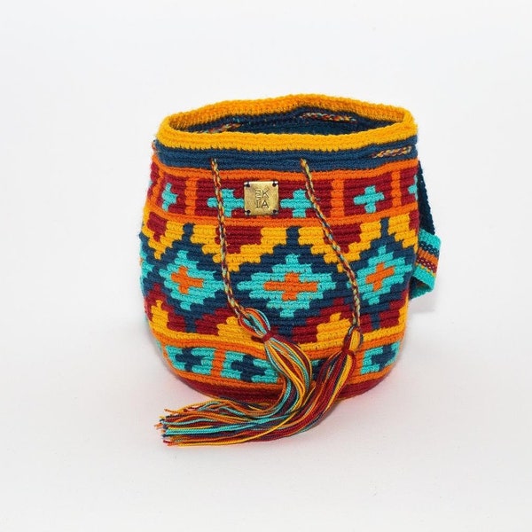 Handmade Mini Wayuu Bag, waist pouch, also perfect for bouldering or climbing