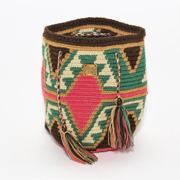 Handmade Mini Wayuu Bag, waist pouch, also perfect for bouldering or climbing
