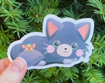 Wicked Kitty Sticker | Cat Sticker | Lucifer Sticker | Cinderella Inspired | iphone laptop planner water bottle