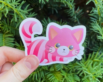 Mad Cat Sticker | Cheshire Cat Sticker | Alice in Wonderland Inspired | iphone laptop planner water bottle