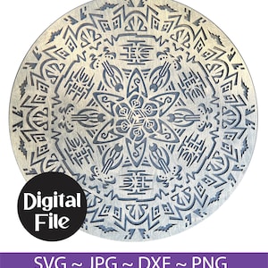 3D Layered Mandala Svg, Mandala Vector, Mandala SVG, Mandala Clipart, Mandala Decal Svg, Mandala SVG for Cricut