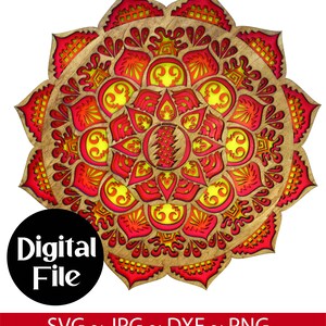 3D Layered Mandala Svg, Mandala Vector, Mandala SVG, Mandala Clipart, Mandala Decal Svg, Mandala SVG for Cricut