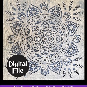 3D Layered Mandala Svg, Large Mandala Vector, 3D Mandala cut file, Mandala Clipart, Mandala Decal Svg, Mandala SVG for Cricut