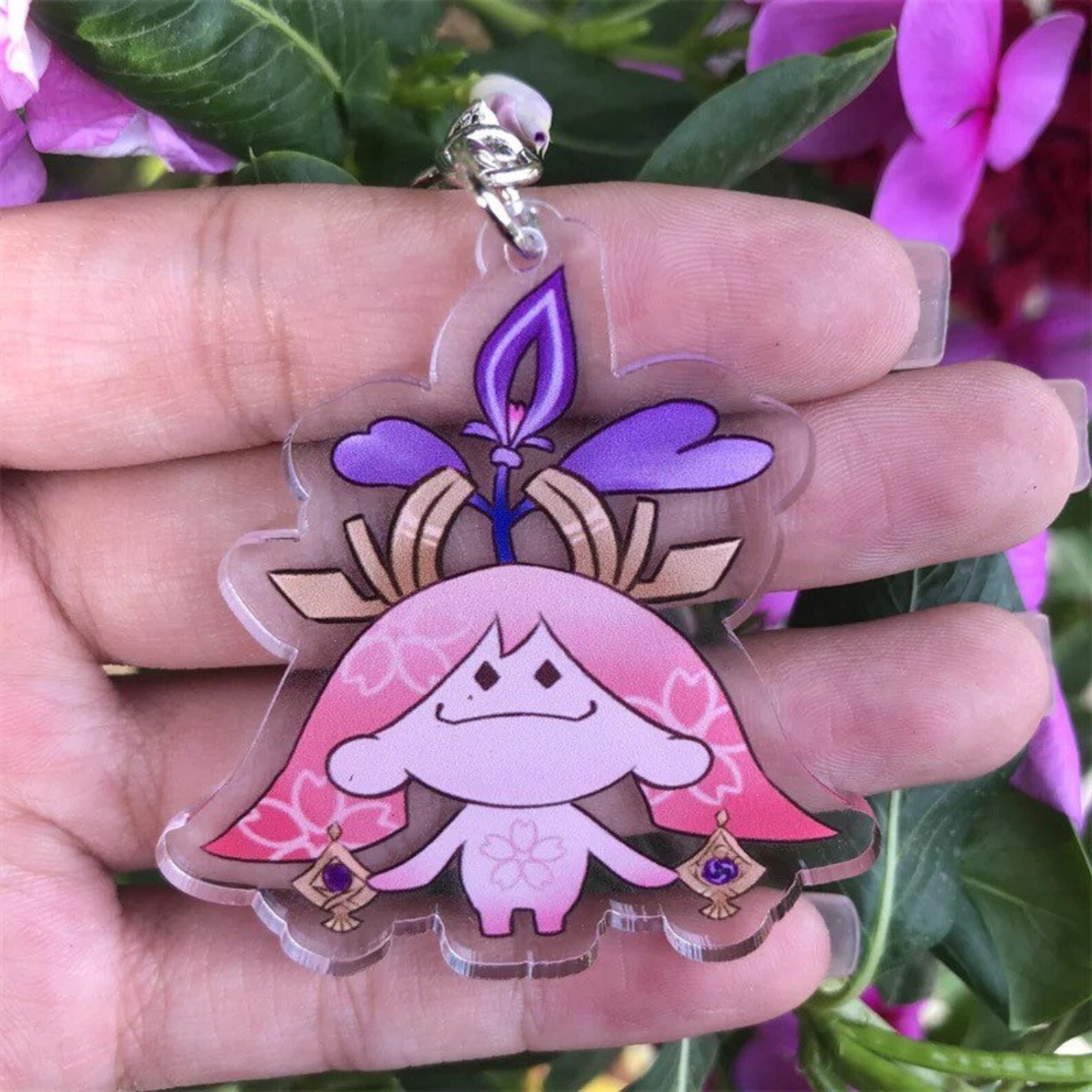 Genshin Impact Aranara Keychains Raiden Ei Zhongli Itto Etsy