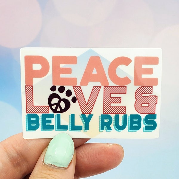 Peace Love Belly Rub Etsy