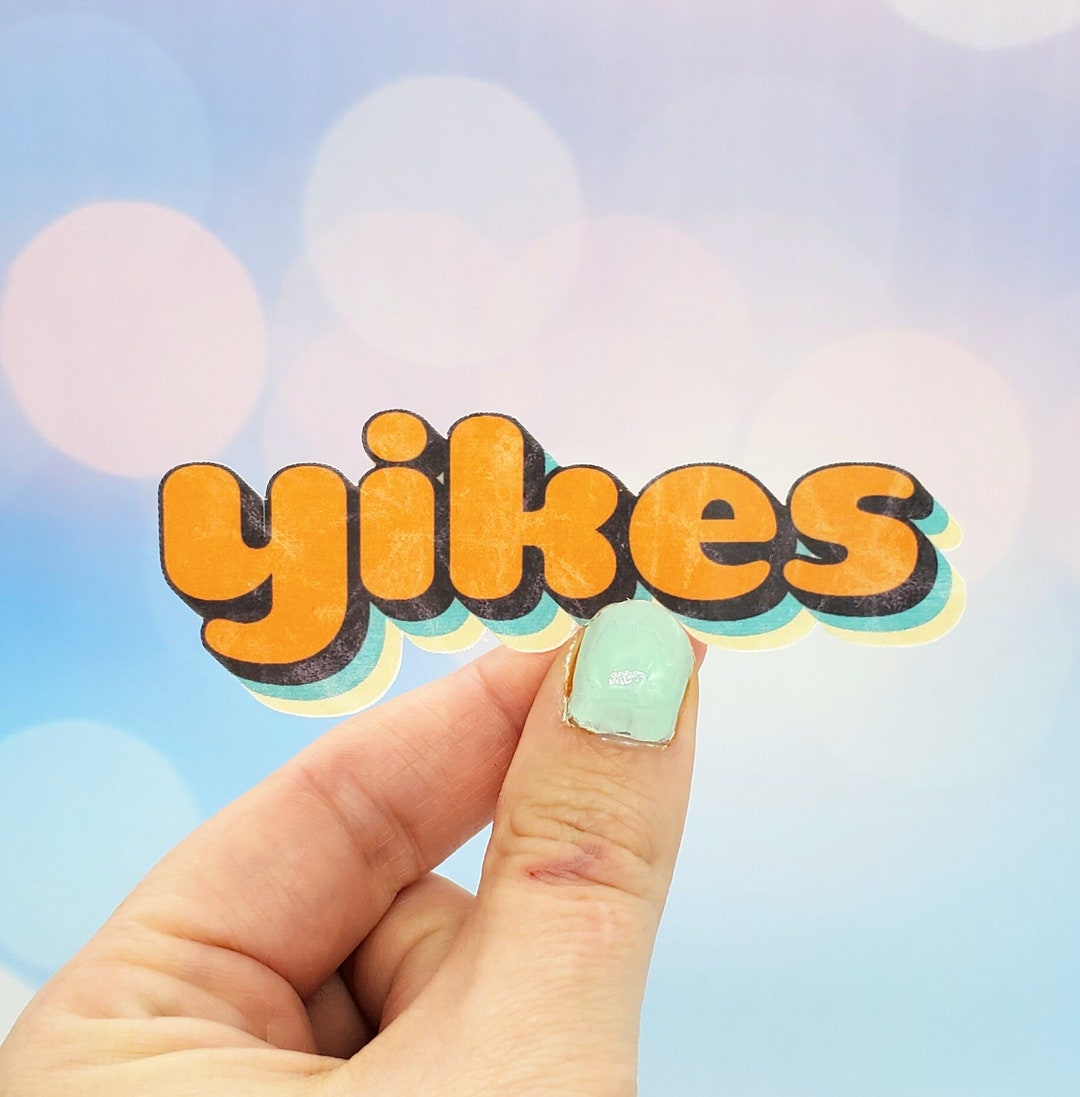 Yikes 70s Faded Sticker Estética retro vintage, 1970s Worn, sarcástica ...