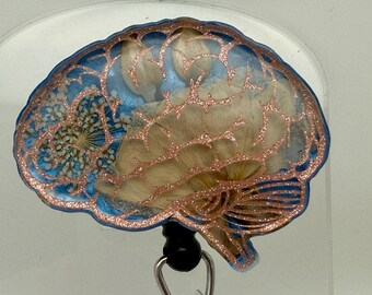 Floral Brain Badge Reel