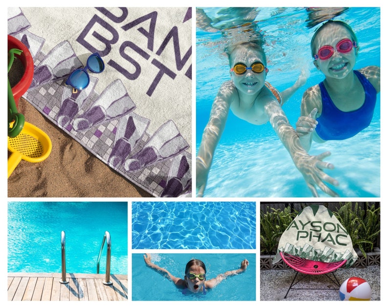 Custom Swimmer Beach Towel Custom Swim Team Towel 30x60 Etsy