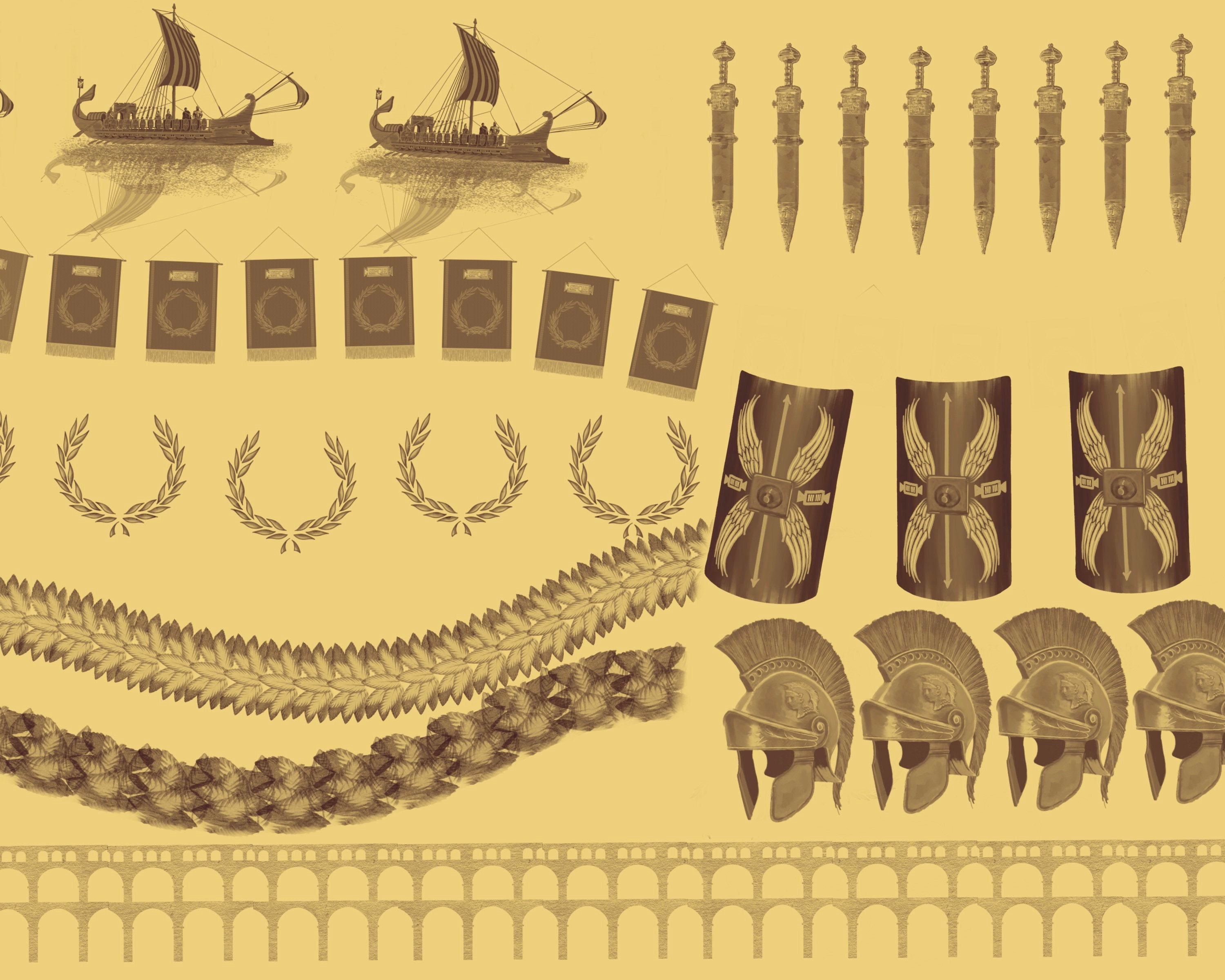 Roman Procreate Brushes Procreate Brush Set Roman Art Roman Pattern ...