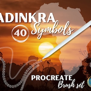 Simboli Adinkra Procrea pennelli, set di pennelli Procrea, arte africana, set di pennelli africani