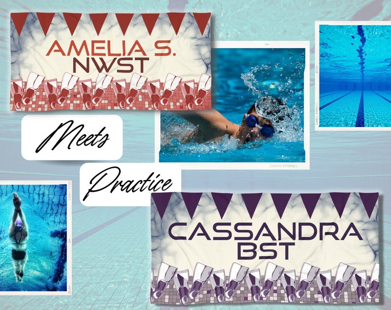Custom Swimmer Beach Towel Custom Swim Team Towel 30x60 Etsy
