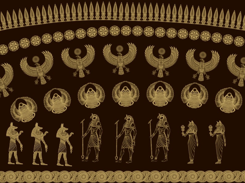 Egyptian Procreate Brushes Procreate Brush Set Ancient Egyptian Pattern