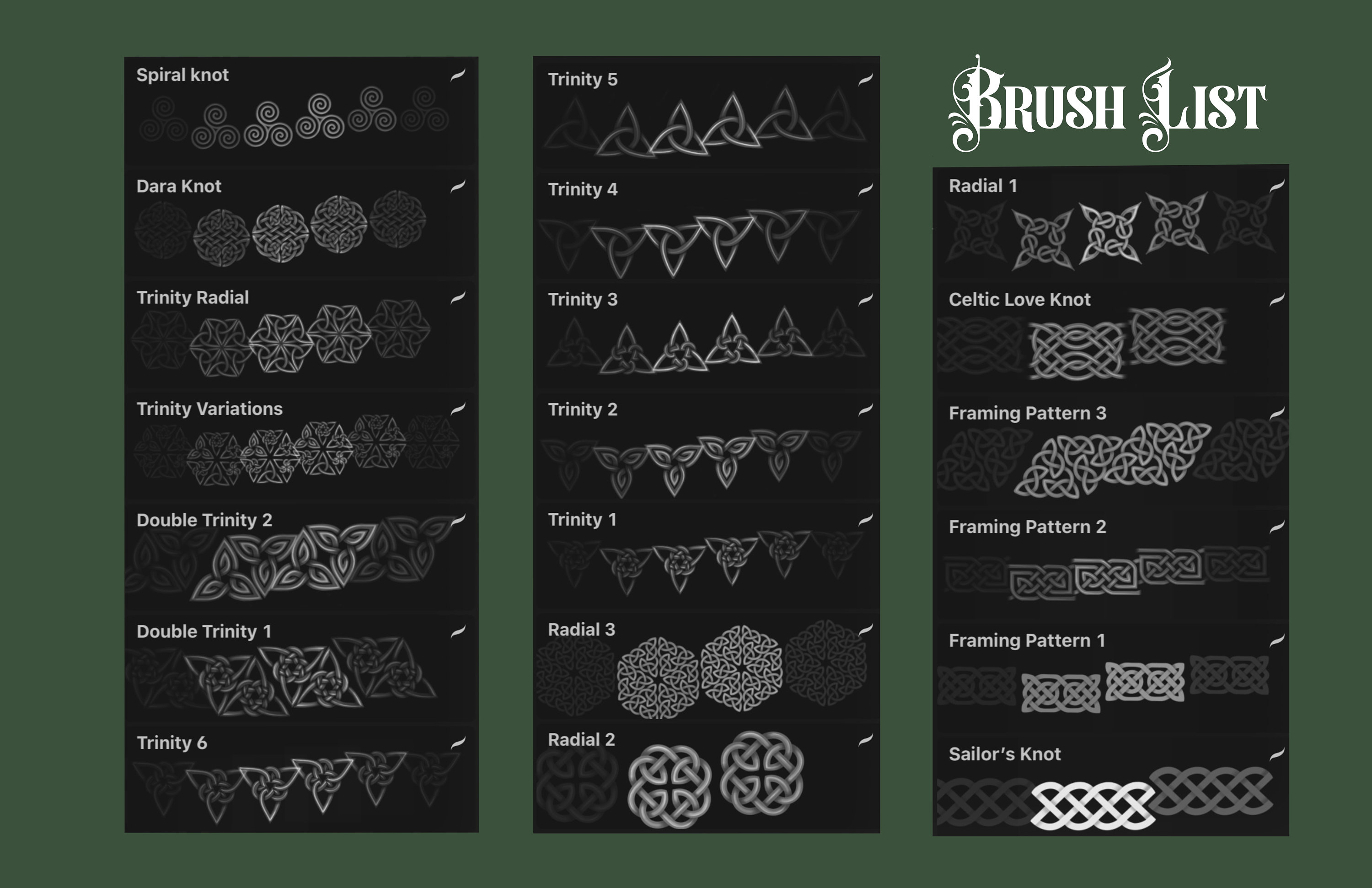 Celtic Procreate Brushes Procreate Brush Set Celtic Art Etsy