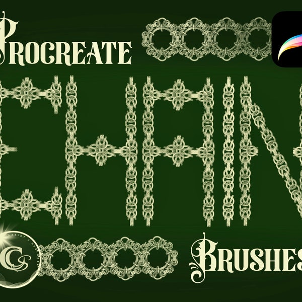 Chain Maille Procreate Brushes Chain mail brushes Pattern Procreate Brushes Chainmail Pattern Brush Set Persian Celtic Chain mail Helm Chain