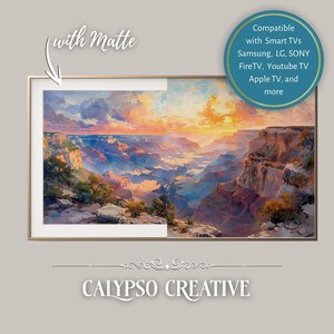 Frame TV Art Canyon Sunrise Oil Painting Digital Download Art Mode Samsung TV Art Farm Painting Nature Scene Smart Television Artwork