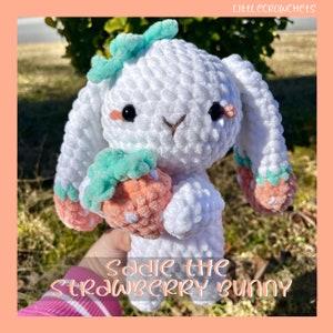 Sadie the Strawberry Bunny Crochet Pattern