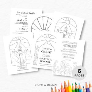 Christ Coloring Pages, 2025 Youth Theme, Young Women Activities,Printable PDF Download, Missionary Gift, Girls Camp Activity