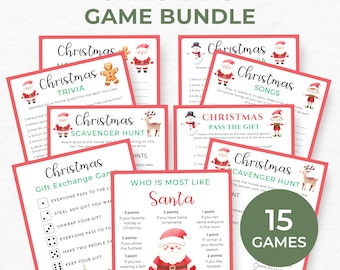 Christmas Party Game Bundle, Holiday Party Games, Christmas Trivia, Christmas Kids Games, Office Party Game, Holiday Activities