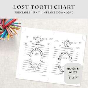 Reçu de fée des dents, lettre fée des dents, carte des dents perdues, certificat dentaire, dent perdue pour enfants, mot de la fée des dents, carte des dents de bébé, fée des dents