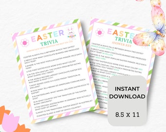 Easter Party Games, Game Printable, Printable Easter, Kids Easter Games, Classroom Games, Games For Adults, Easter Trivia Games, Easter Game