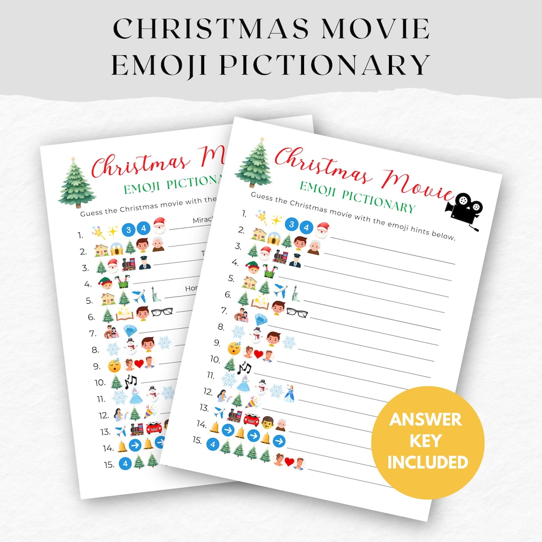 Christmas Movie Emoji Pictionary | Kids & Adults | Christmas Songs ...