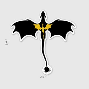 Tairn and Andarna Sticker - Violets Dragon Relic - Fourth Wing