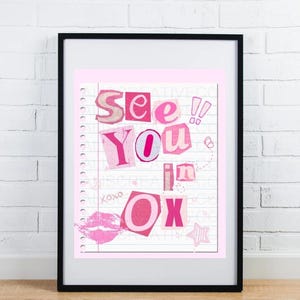 See You in Oxford Ohio Miami University Magazine Style Doodle Preppy Digital Print
