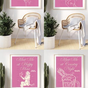 SET OF 4 Meet Me at Oxford Ohio Bar Miami University Digital Poster Prints