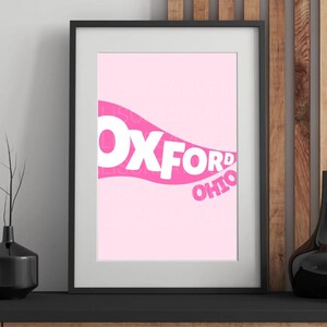Oxford Ohio Pendant Flag Miami University Preppy Print Digital Print