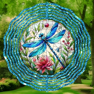 Molinillo de viento PNG de sublimación, diseño de molinero de viento, libélula y flores, descarga digital