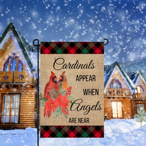 12x18 Garten Flagge Sublimation Design, Weihnachten Kardinal Memorial, Digital Design, PNG