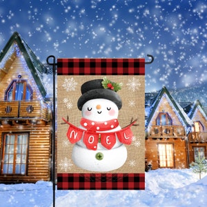 12x18 Garden Flag Sublimation Design, Snowman, Digital Design, PNG