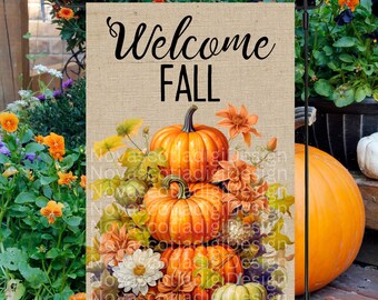 12x18 Garden Flag Sublimation Design, Fall Flag, Welcome Fall Flag, Fall  Yard Flag, Garden Flag, Digital Design, PNG