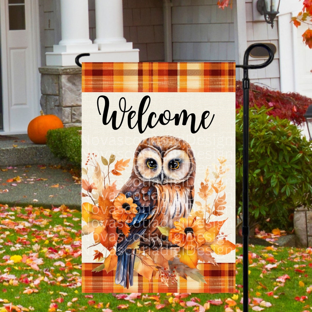 12x18 Garden Flag Sublimation Design, Fall Flag, Welcome Flag, Autumn ...
