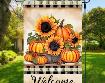 12x18 Garten Flagge Sublimation Design, Herbst Flagge, Willkommen Flagge, Herbst Garten Flagge, digitales Design, PNG
