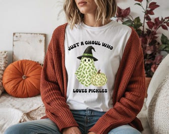 Halloween Ghost Pickle Lover PNG: Ghoul Sublimation Design (Digital Download)