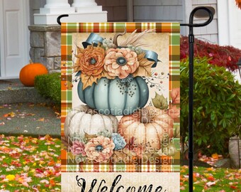 12x18 Garten Flagge Sublimation Design, Herbst Flagge, Willkommen Flagge, Herbst Garten Flagge, Country Chic Kürbisse, digitales Design, PNG