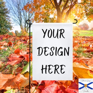 Sublimation Garden Flag Mock Up, Fall Garden Flag Mock Up, Digital Download, PNG
