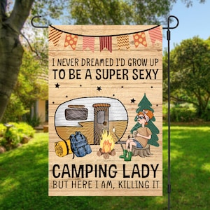 12x18 Garden Flag Sublimation Design, Funny Camping  , Digital Design, PNG