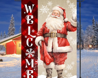 Weihnachts-Gartenflagge Mit Lebkuchenmann – 30,5 X 45,7 Cm, Doppelseitig, Polyester