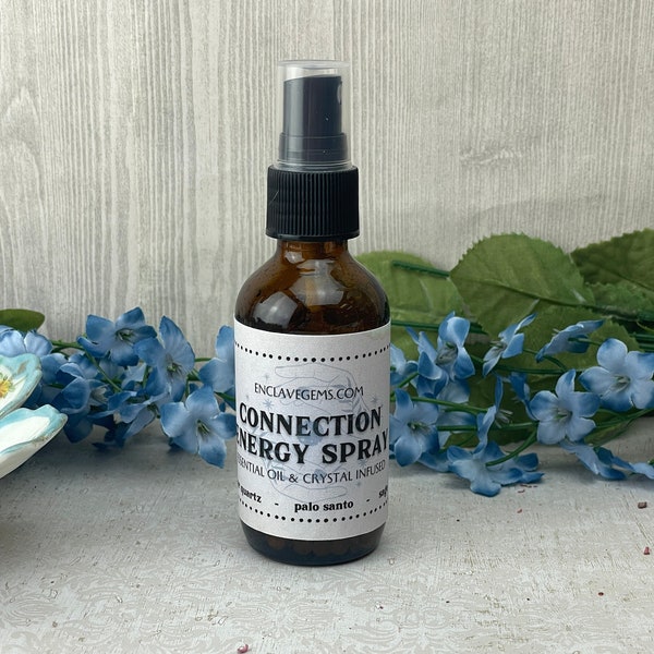 Connection Aura Spray Intuition Smudge Spray Energy Healing Energy Cleansing Aromatherapy Spray Crystal Mist Essential Oil Infused Mist