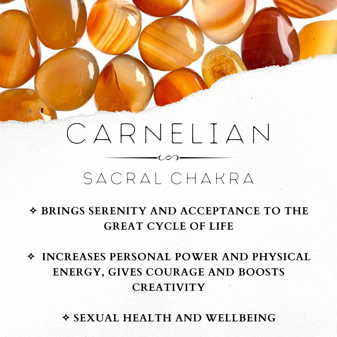 Carnelian Palm Stone Crystal Healing Orange and Red Polished