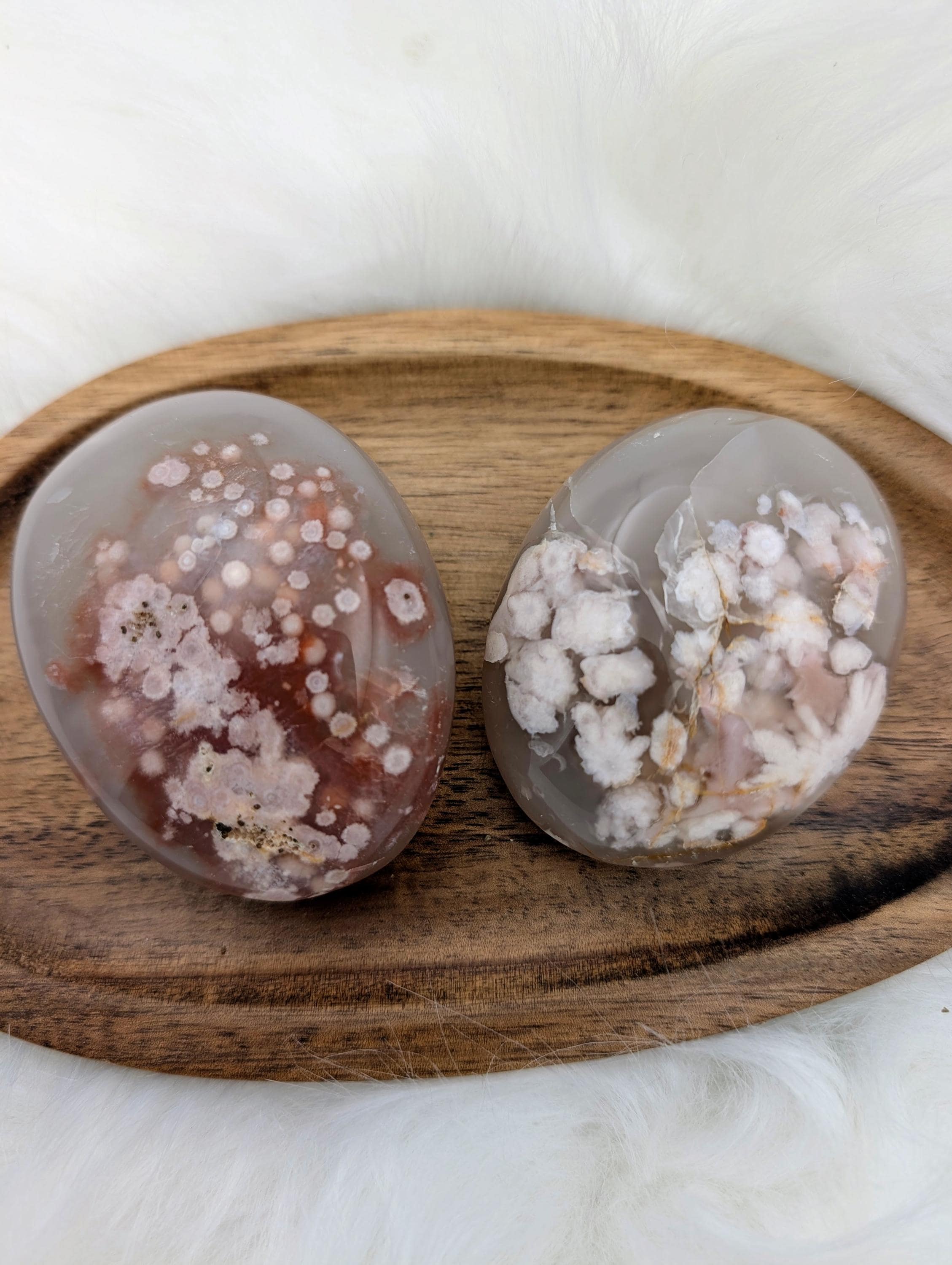 Flower Agate Palmstone Crystal Healing Tool Palmstone Flower Agate