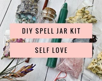 DIY Spell Jar - Self Love - Create your own spell jar in a glass bottle, sealed with wax!