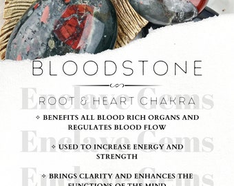 Printable Bloodstone Crystal Information Card Crystal Meaning Cards Download PDF PNG Gemstone Properties Card Gemstone Information Download